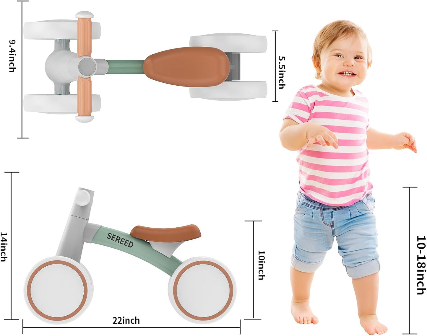 SEREED Toddler Balance Bike