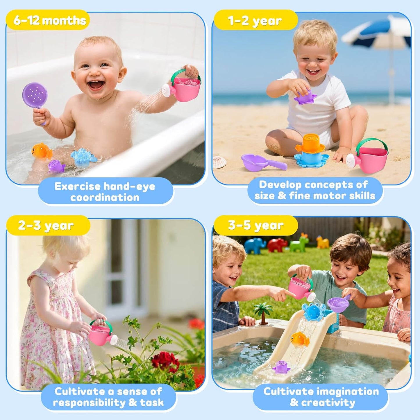 Mold-Free Baby Bath Fun Set