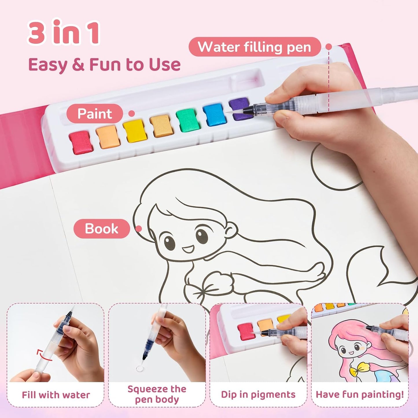 JoyCat Magical Pony Watercolor Fun