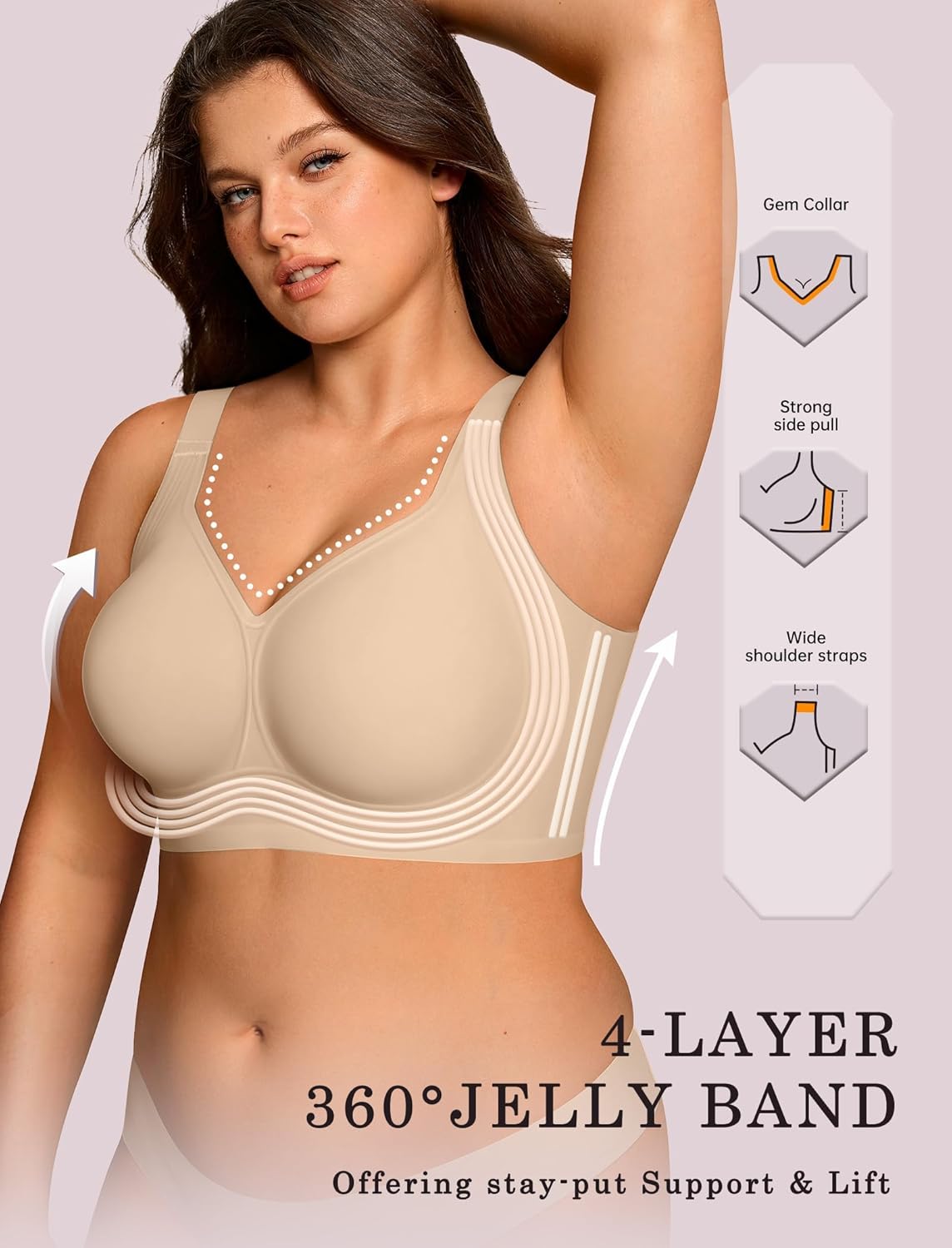 Comfortable Supportive Jelly Bra