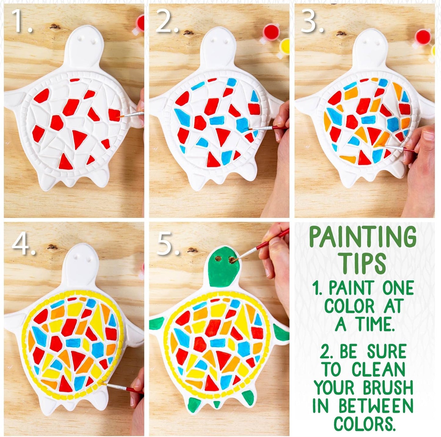 Turtle Mosaic Art Kit for Kids