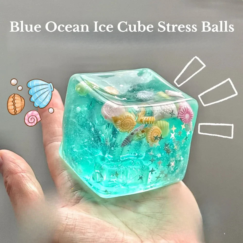 Ocean Fidget Stress Cube